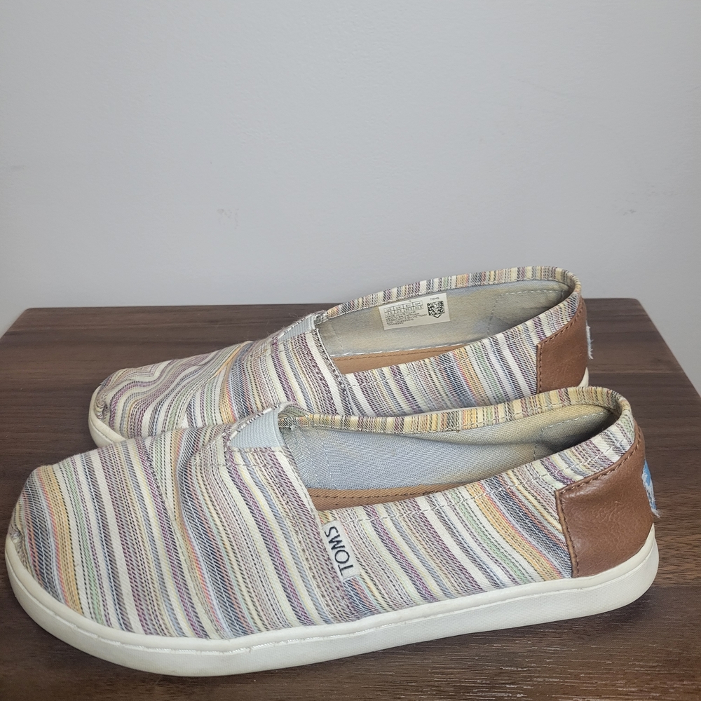 TOMS Multicolor Striped Slip-On Shoes